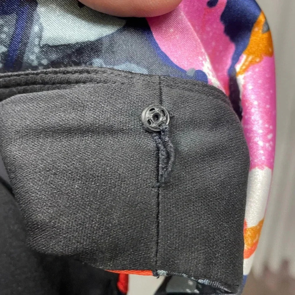 Evan Picone collared sheath dress size 12 red/pink/black/orange - Picture 7 of 8